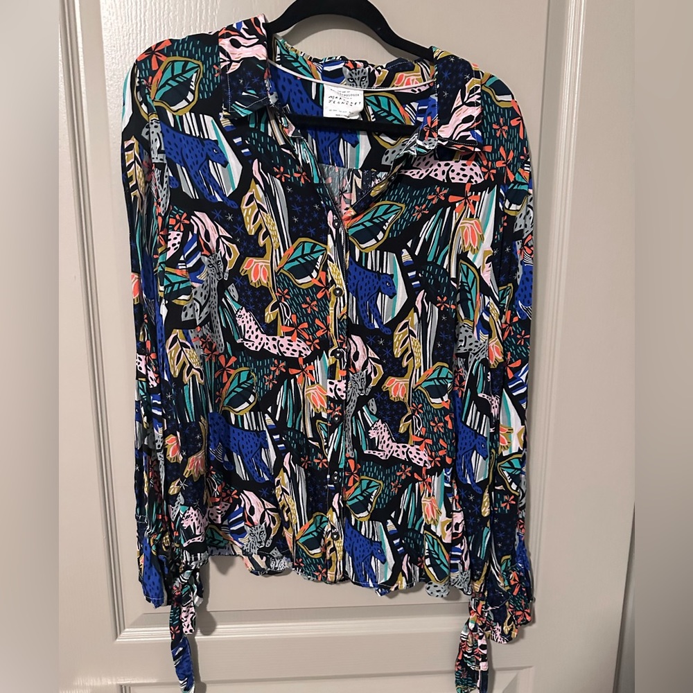 Anthropologie x Margaret Jeane Jungle daydream blouse. Size 18W